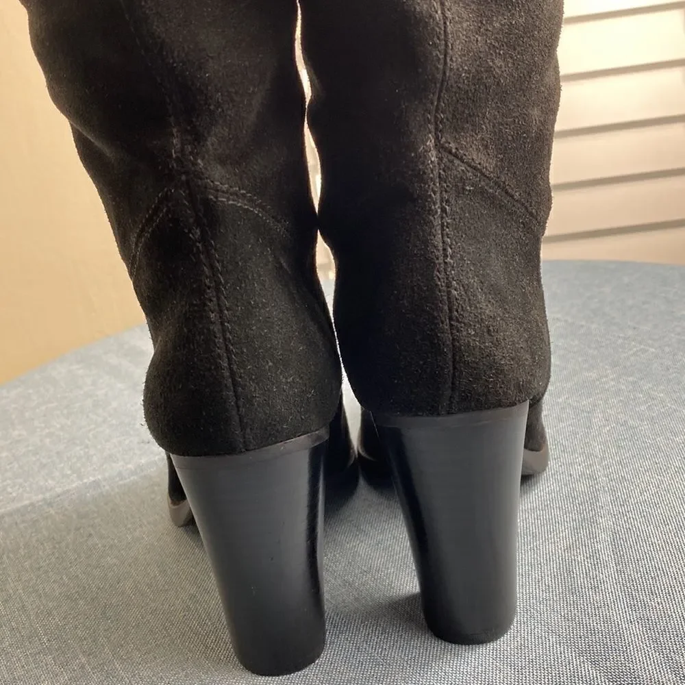 Nine West black over-the-knee heeled boots size 6.5